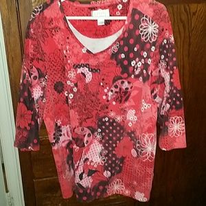 Tshirt 3/4 sleeve ladybugs